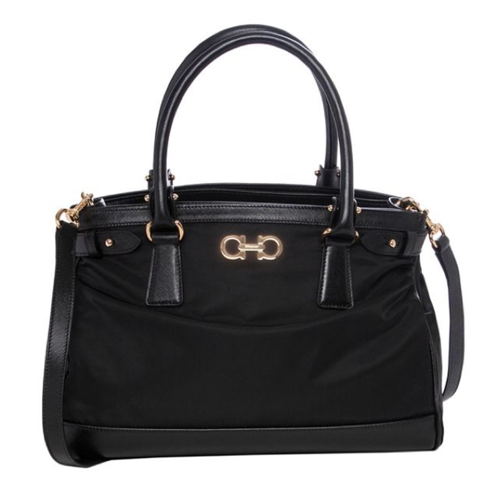 Salvatore Ferragmo Batik Nylon Satchel Bag